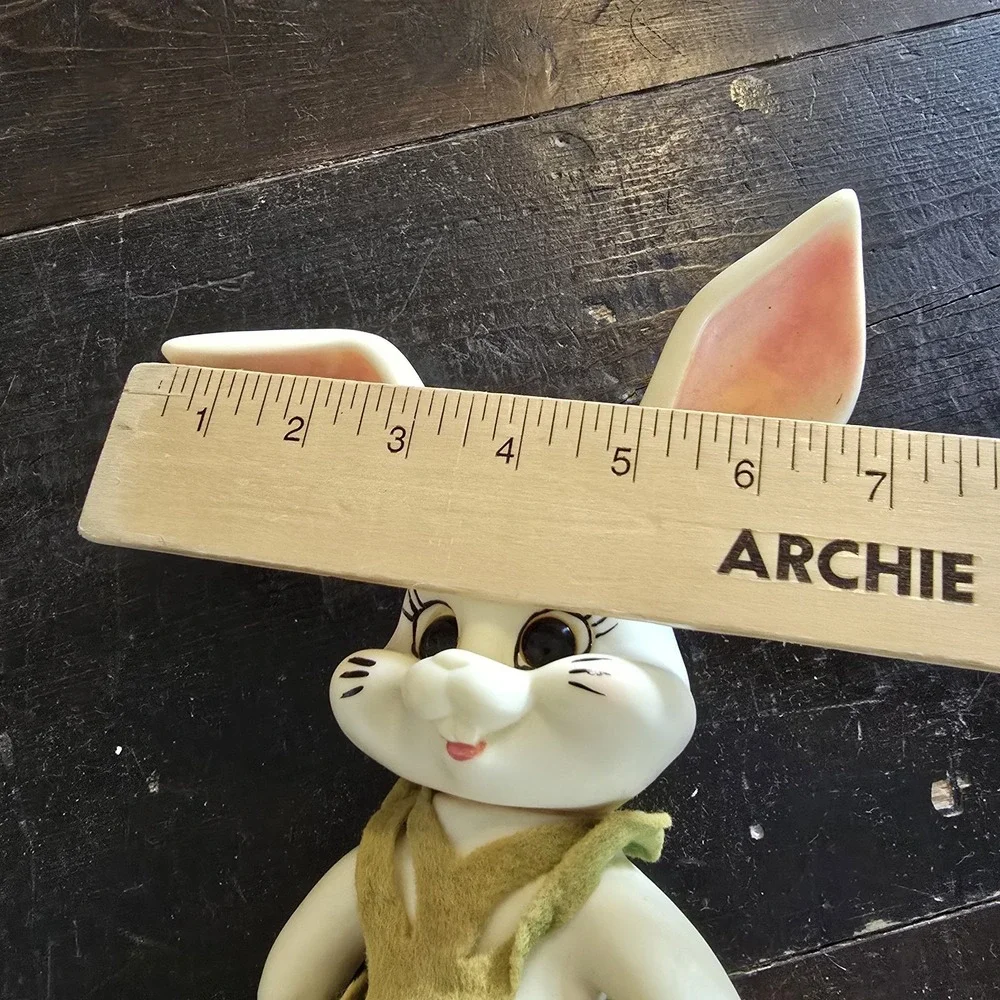 Vintage 60s Easter Bunny Blow Mold Vinyl Plastic Bank Rabbit Roy Des‎ RDF 1968